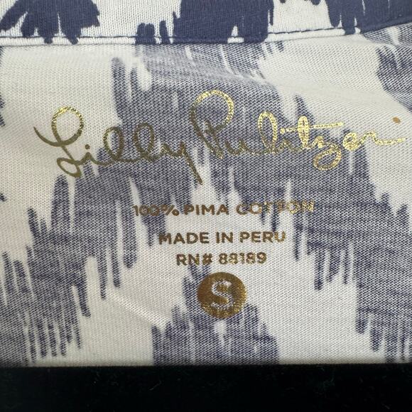 Lilly Pulitzer Beacon T-Shirt Dress in Bright Navy Little Fish Print - Picture 7 of 7